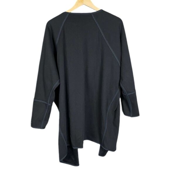 ATHLETA Cozy Karma Reversible Wrap Cardigan Sweatshirt Black Size Small - Picture 5 of 10